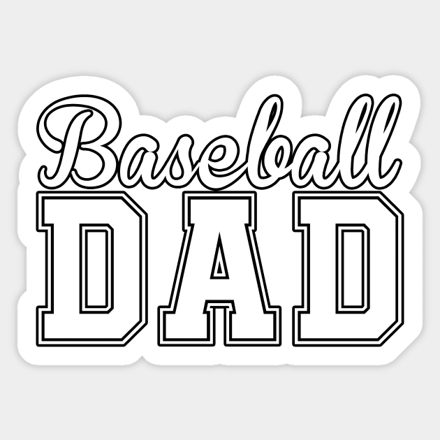 Baseball Dad Support Tee Sticker by charlescheshire